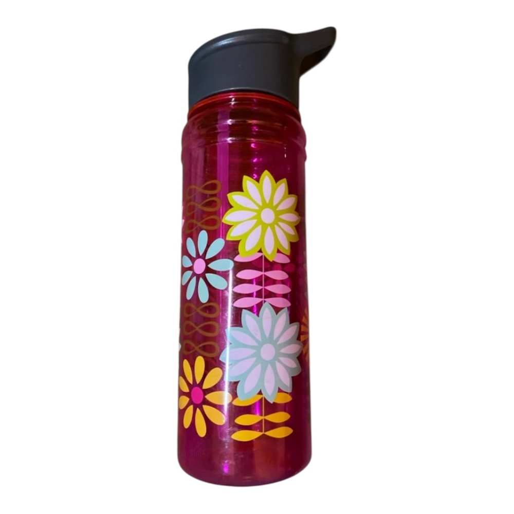 Your Zone 14-Ounce Double Wall Insulated Floral Plastic Water Bottle